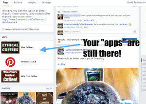 facebook custom apps still there
